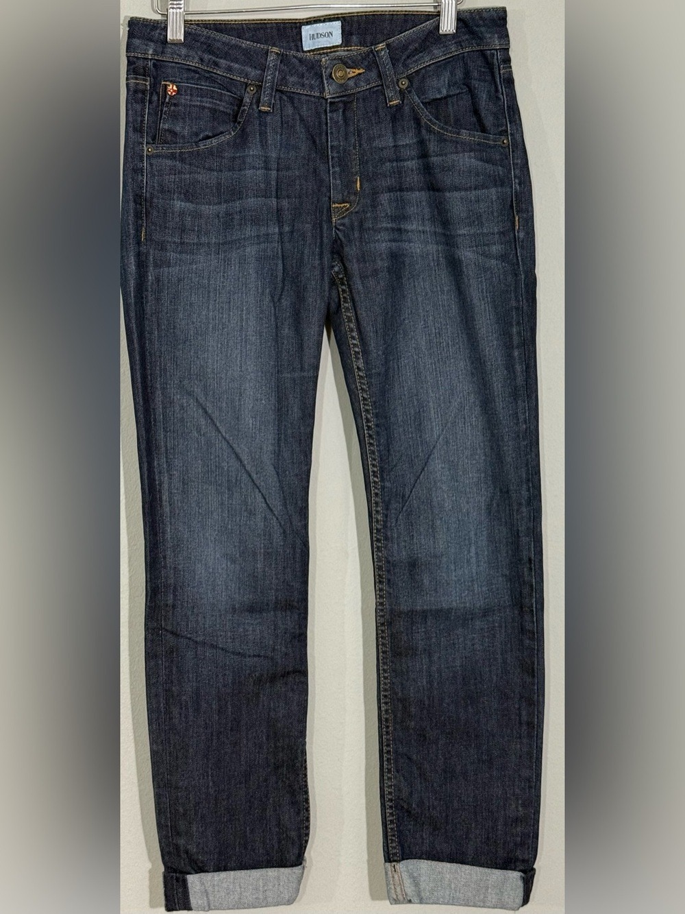 Hudson Bacara Straight Flood Cuff Crop Jeans Geno Wash 27 Comfy